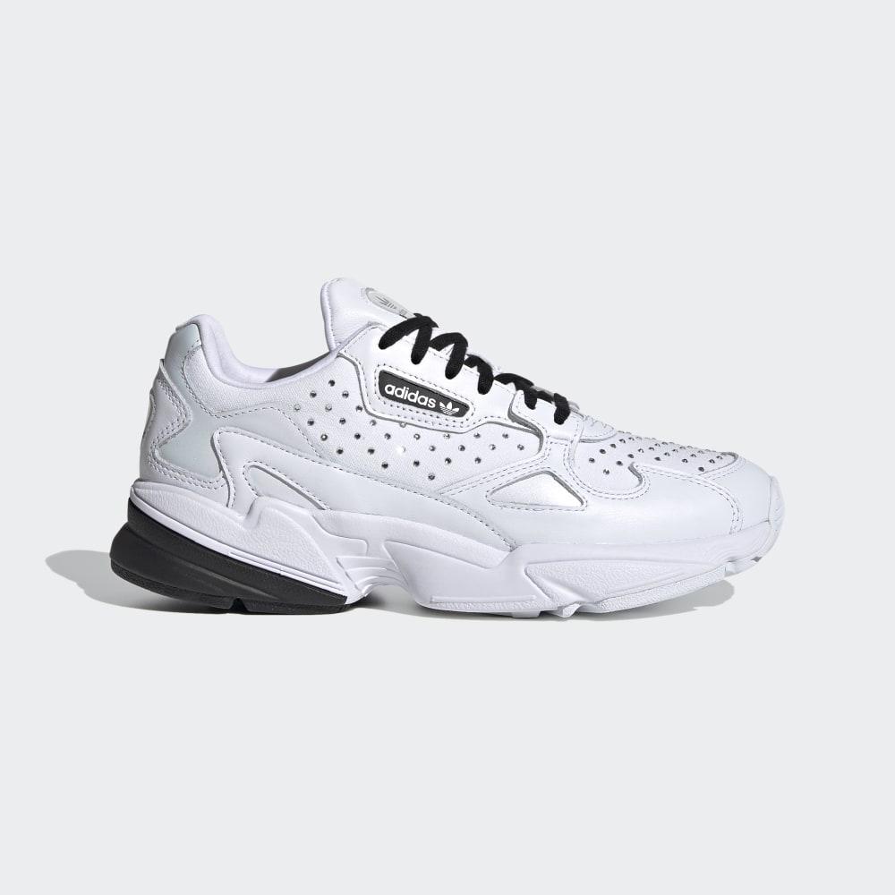 Adidas Falcon Hrvatska - Ženske Originals - Bijele/Crne (GMHOAI863)